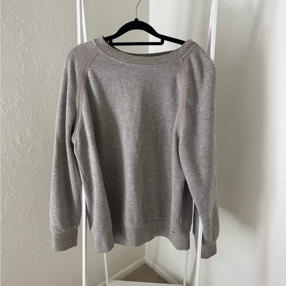 Prana Cozy Up Heather Gray Crewneck Sweatshirt